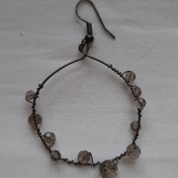 Bead and Wire Earrings - Picture 3 of 5